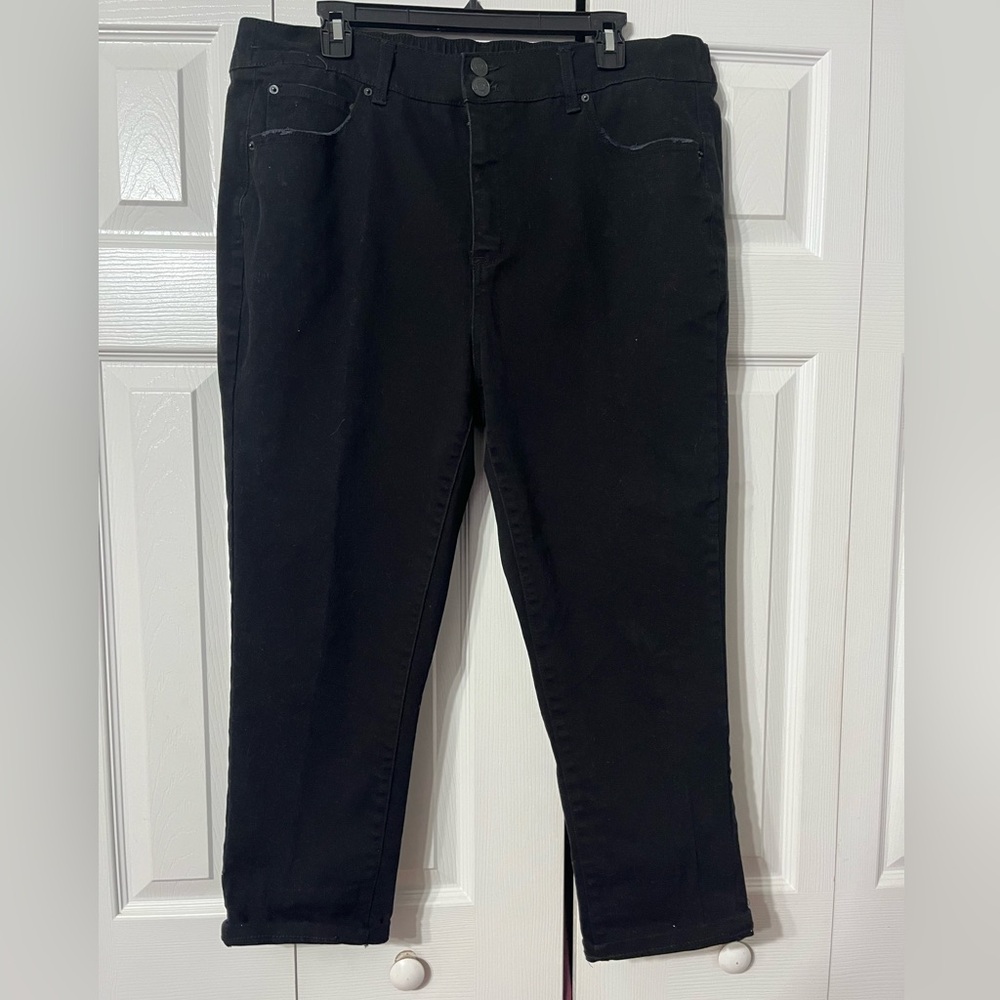 Women’s Terra&Sky Black Plus Size (16W-18W) Capri